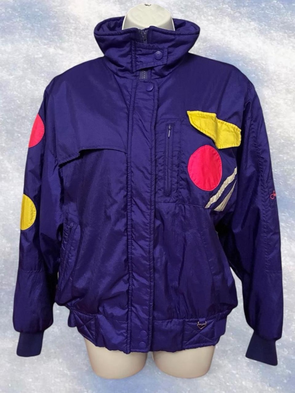 Vintage 1980s Obermeyer purple ski jacket.